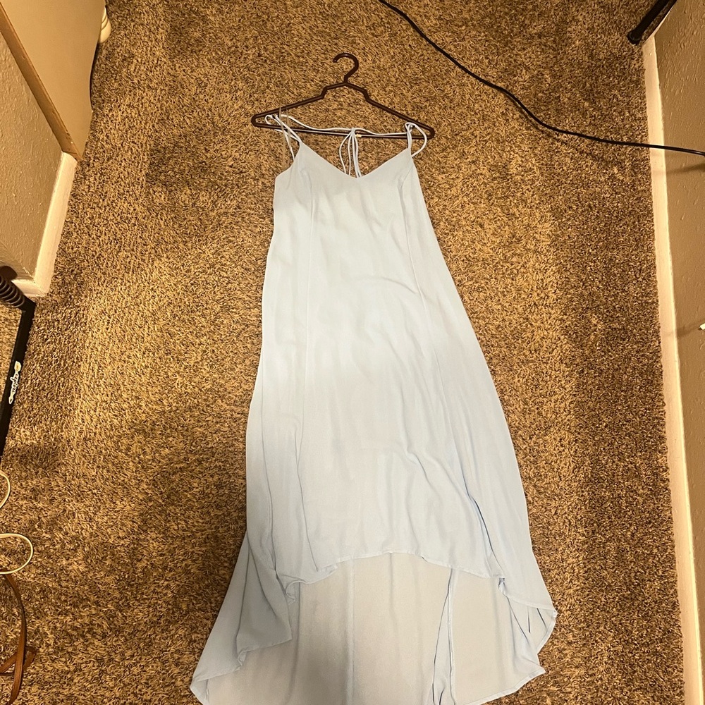 Lush Light Blue High Low Dress